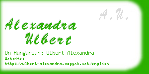 alexandra ulbert business card